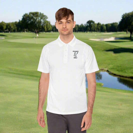 ⛳🏌️♂️ Prisoner of Golf® Logo Polo – Clean Front Design