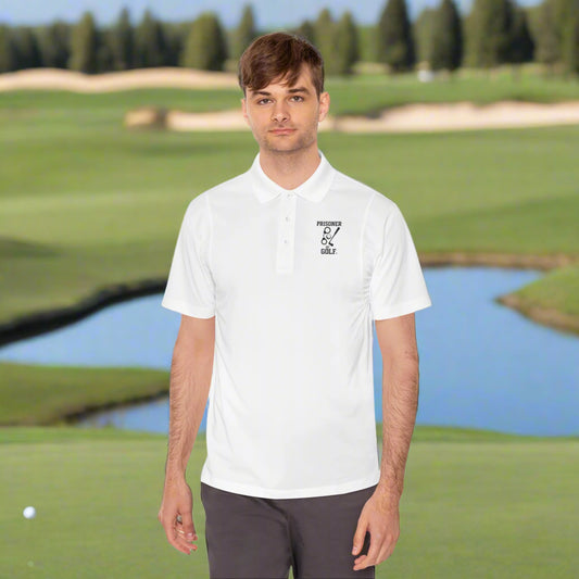 ⛳ 18 Holes to Life – Prisoner of Golf® Performance Polo Shirt (Front & Back Design)