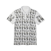 Playful Graphic Polo Shirt for Trendsetters, Unique Unisex Casual Wear, Fun Gift for Art Lovers, Perfect for Daily Wear, Cotton Blend Design