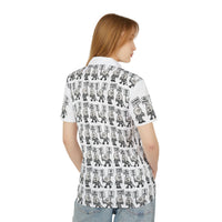 Playful Graphic Polo Shirt for Trendsetters, Unique Unisex Casual Wear, Fun Gift for Art Lovers, Perfect for Daily Wear, Cotton Blend Design