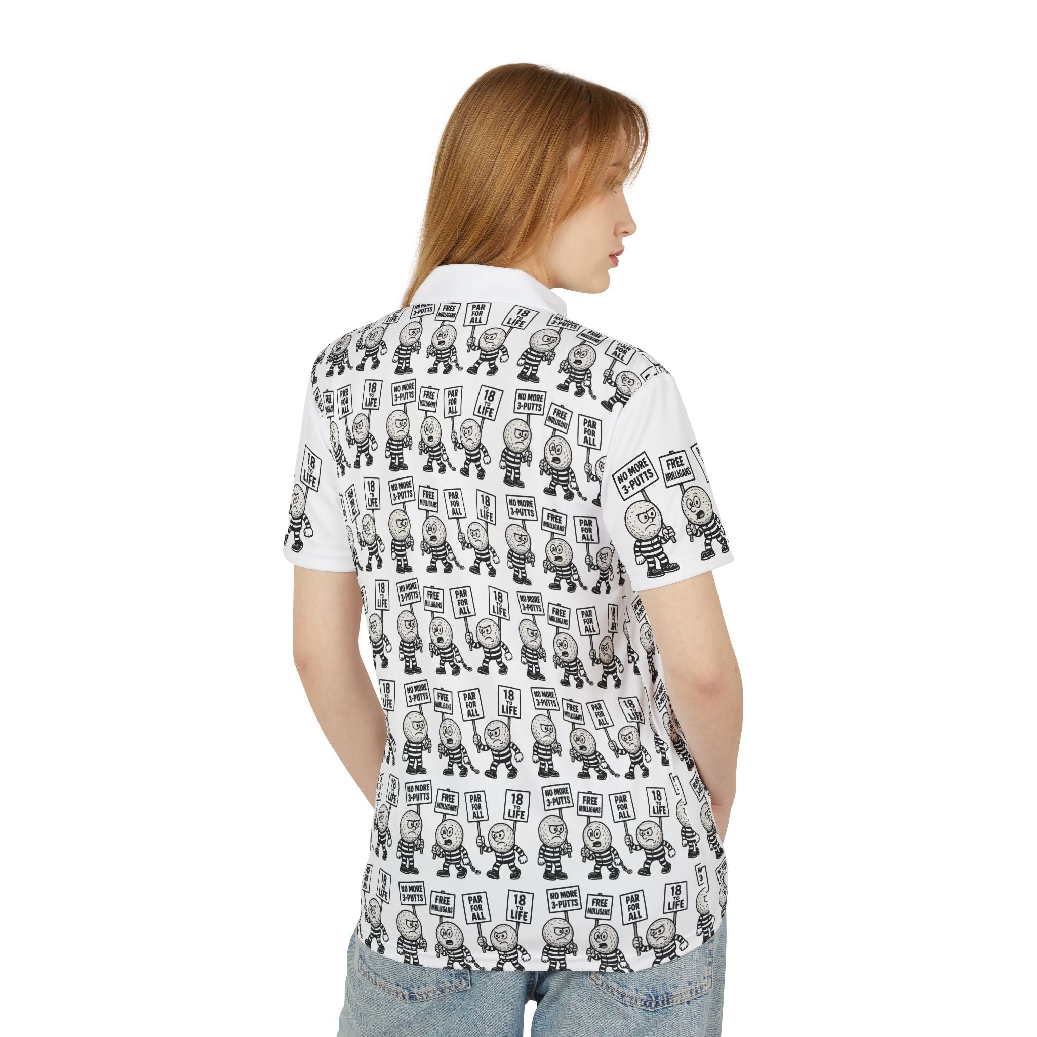 Playful Graphic Polo Shirt for Trendsetters, Unique Unisex Casual Wear, Fun Gift for Art Lovers, Perfect for Daily Wear, Cotton Blend Design