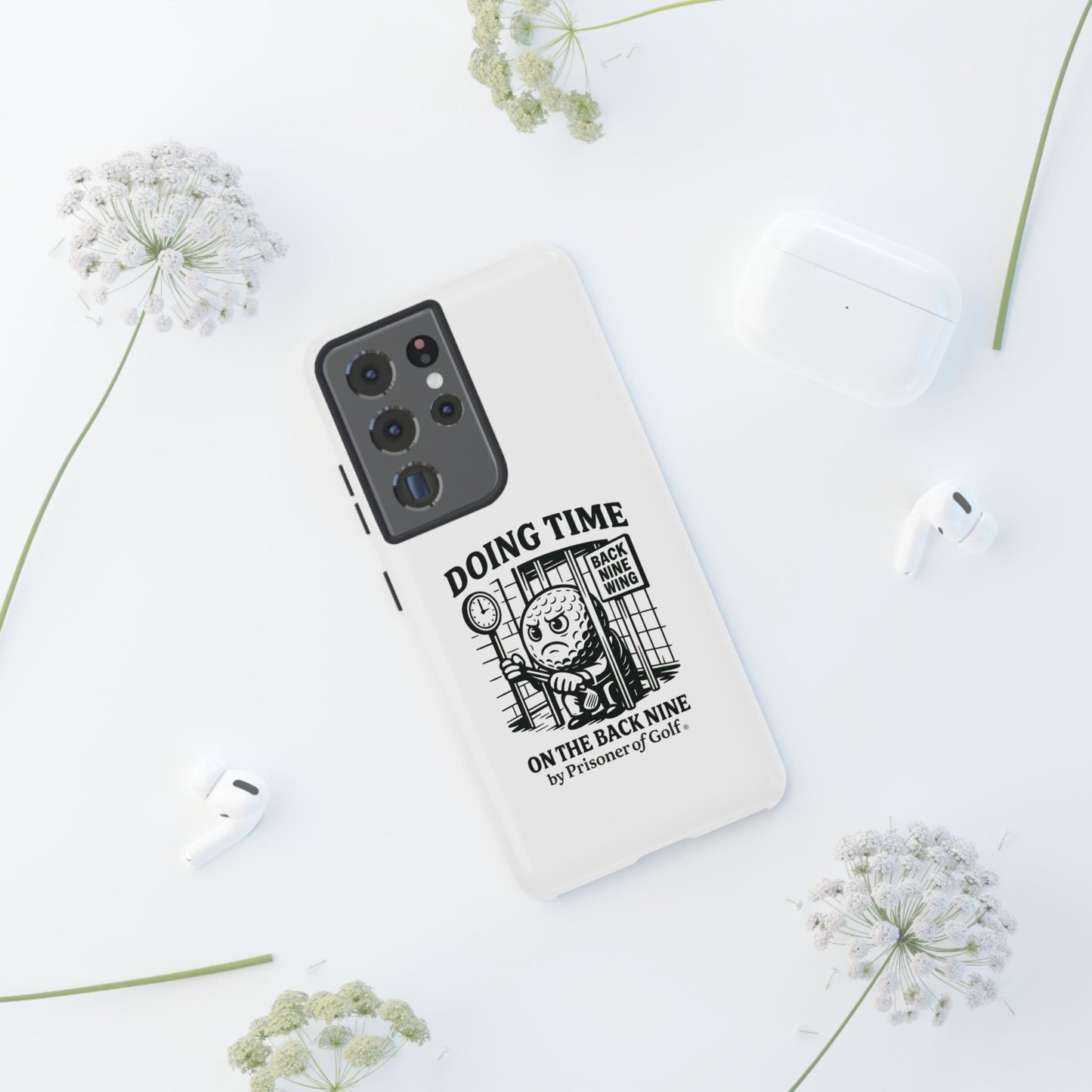 Doing Time on the Back Nine, Golf-Themed Phone Case, Funny Golf Gift, Golfer Accessory, Golf Lover's Case, Unique Sports Merchandise