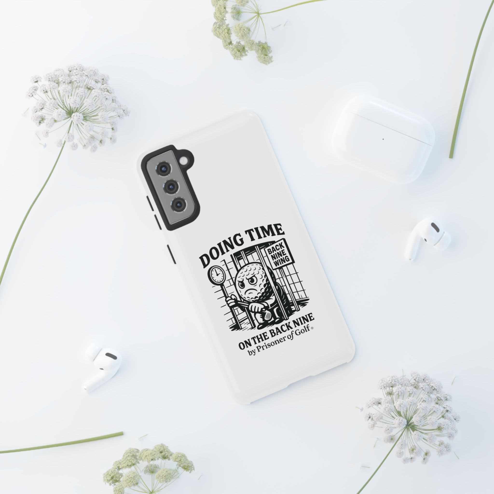 Doing Time on the Back Nine, Golf-Themed Phone Case, Funny Golf Gift, Golfer Accessory, Golf Lover's Case, Unique Sports Merchandise