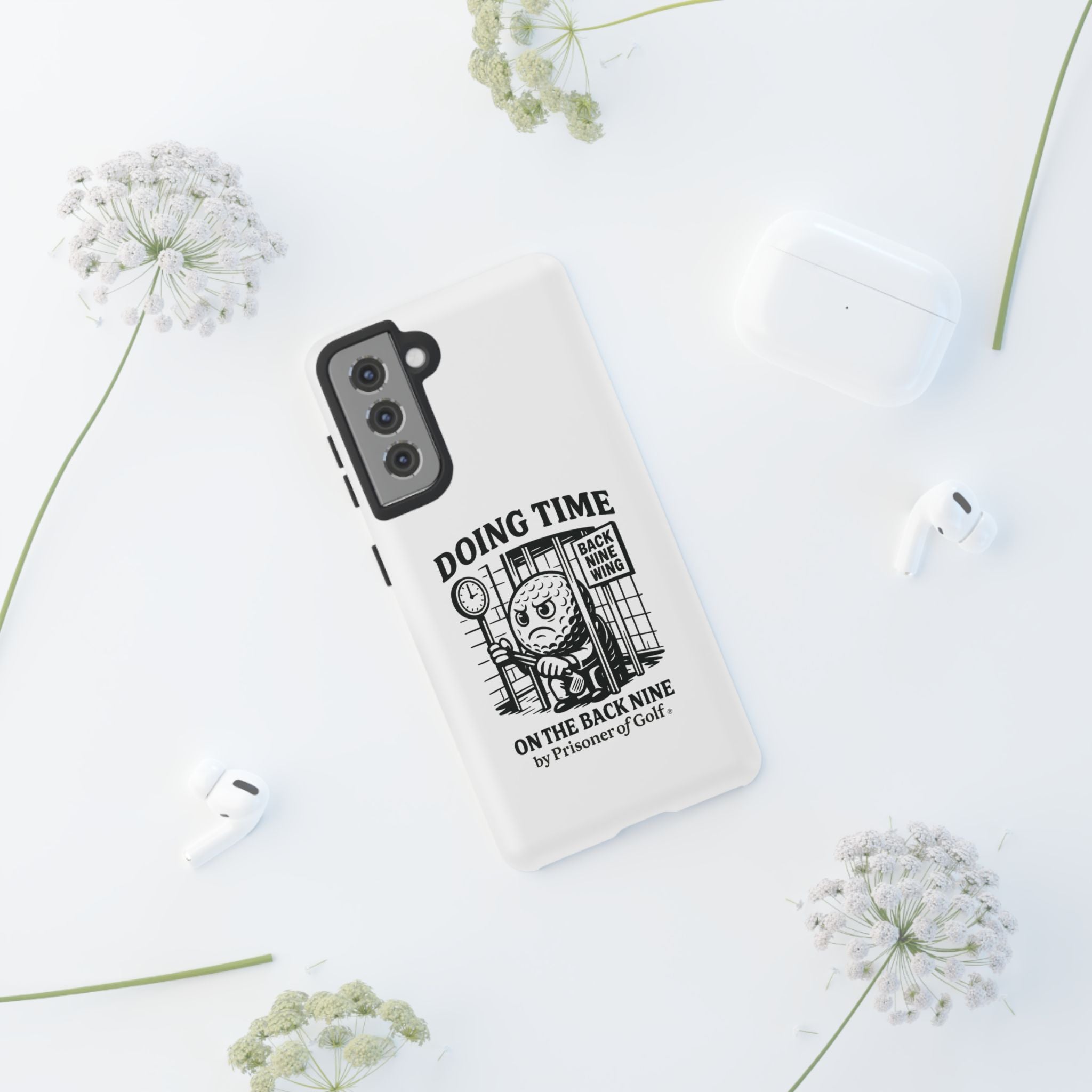 Doing Time on the Back Nine, Golf-Themed Phone Case, Funny Golf Gift, Golfer Accessory, Golf Lover's Case, Unique Sports Merchandise