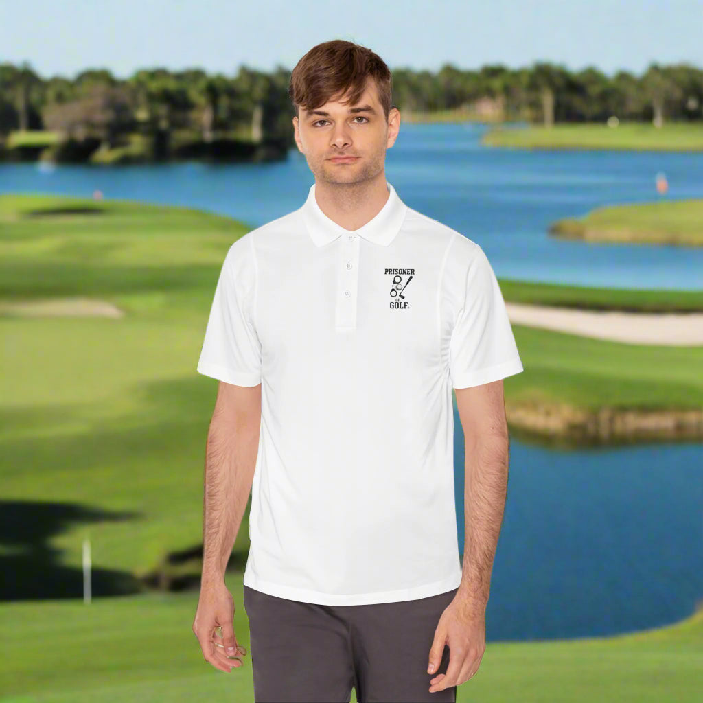⛳ 🚫 Parole Denied – Prisoner of Golf® Performance Polo Shirt (Front & Back Design)
